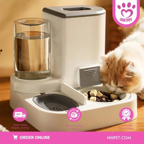BÁT ĂN CHO CHO CHÓ MÈO TÍCH HỢP NƯỚC